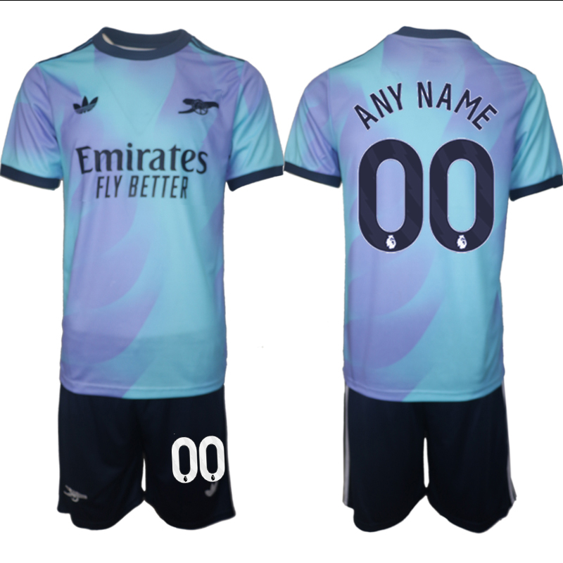 Men 2024-2025 Club Arsenal away Purple blue customized Soccer Jersey->customized nfl jersey->Custom Jersey